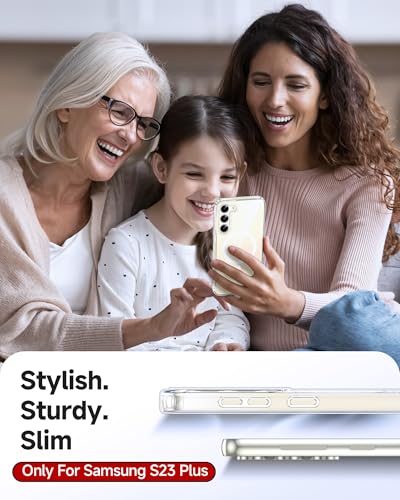 LeYi for Galaxy S23 Plus Phone Case: [Mag-Safe Fit] with Raised Camera Guard, Matte Translucent Slim Translucent Soft-Touch Protective para Samsung S23 Plus 5G Case, Clear - color: Clear, size: Galaxy S23 Plus (6.6 Inch)