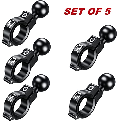 BRCOVAN 5 Pack, Aluminum Alloy Handlebar Mount Base with 1'' TPU Ball - style: R3-Set of 5
