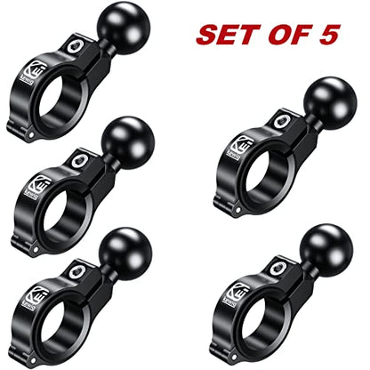 BRCOVAN 5 Pack, Aluminum Alloy Handlebar Mount Base with 1'' TPU Ball - style: R3-Set of 5