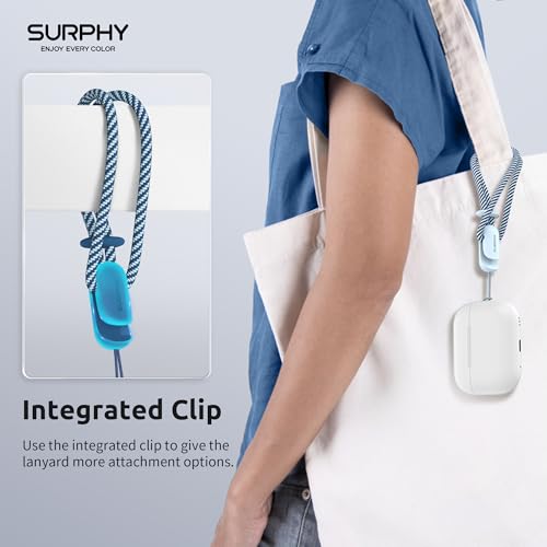 SURPHY 2 Pack Phone Lanyard, Phone Wrist Strap for Case, Camera Wrist Strap - color: Cloud Blue & Blue Jay