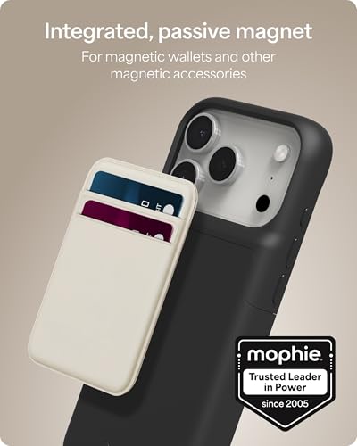 Mophie Juice Pack Battery Case for iPhone 17 Pro - Slim Charging Case, Up to 50% Extra Battery Life, High Impact Protection, Magnetic Back for Wallets & Mounts, Sustainable Material, Black - size: iPhone 17 Pro