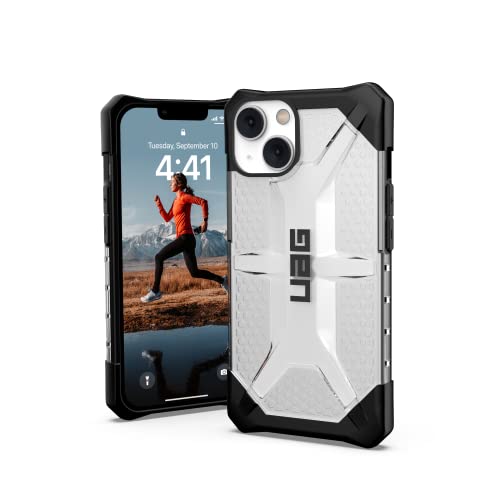 URBAN ARMOR GEAR UAG Designed for iPhone 14 Case Clear Translucent Ice 6.1" Plasma Lightweight Slim Shockproof Transparent Protective Cover Compatible with Wireless Charging - color: Plasma - Ice