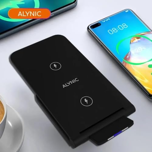 Dual Coil Wireless Charger Phone Charge for iPhone 17 16 15 14 13 12 Pro Max 15 14 13 12 Folding Fast Charging for Samsung Xiaomi 17 Pro Ma4x (White with Cable) - color: White with Cable