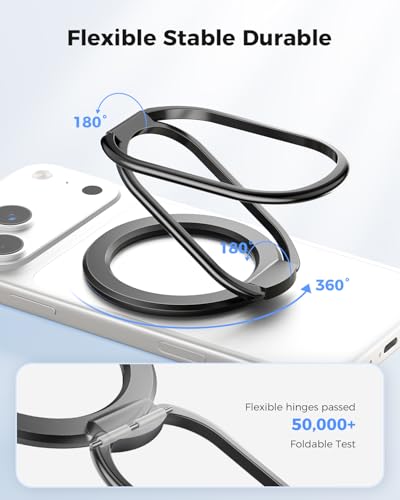 SUPERONE for MagSafe Kickstand, Durable Magnetic Ring Holder & Phone Grip - color: Black