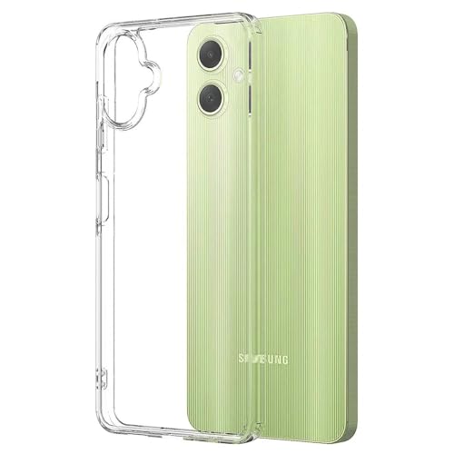 for Samsung Galaxy A06 5G Case Crystal Clear Slim Hard Case Hybrid Shockproof Bumper with Tempered Glass Screen Protector Full Body Anti-Yellow Anti-Scratch Phone Protective Cover - color: Galaxy A06 5G