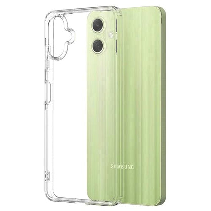 for Samsung Galaxy A06 5G Case Crystal Clear Slim Hard Case Hybrid Shockproof Bumper with Tempered Glass Screen Protector Full Body Anti-Yellow Anti-Scratch Phone Protective Cover - color: Galaxy A06 5G
