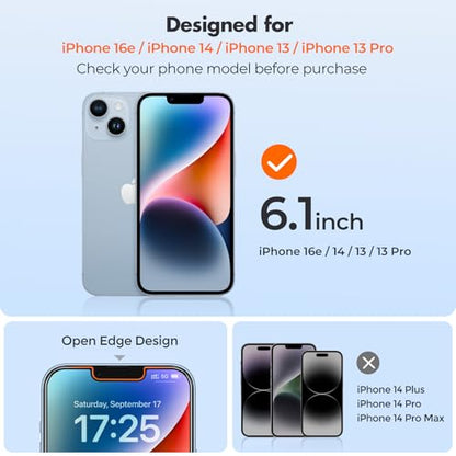 UNBREAKcable 2-Pack Screen Protector for iPhone 16e/14/13/13 Pro - size: iPhone 16e/14/13/13 Pro