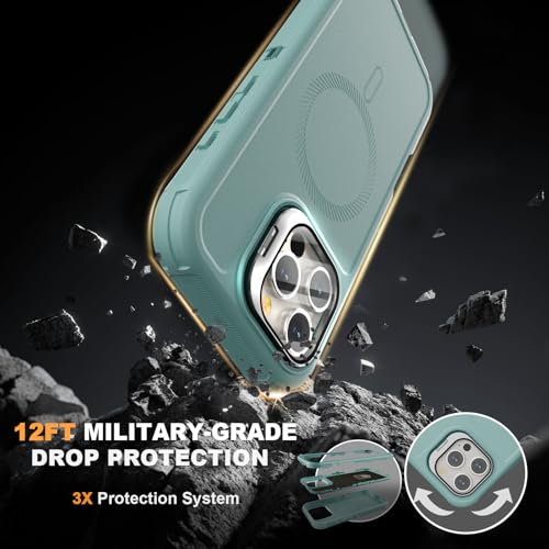 Follaroma for iPhone 16 Pro Case,Magnetic,Heavy Duty Case,6.3'',Mint - color: Mint, size: iPhone 16 Pro 6.3''