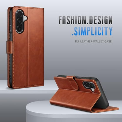 Wallet Case for Samsung Galaxy A17 5G, Light Brown | RFID-Blocking Card Holder, Kickstand, Magnetic Closure, PU Leather Folio Flip Cover, Protective Women Men Cases - color: Light Brown, size: SamsungGalaxy A17