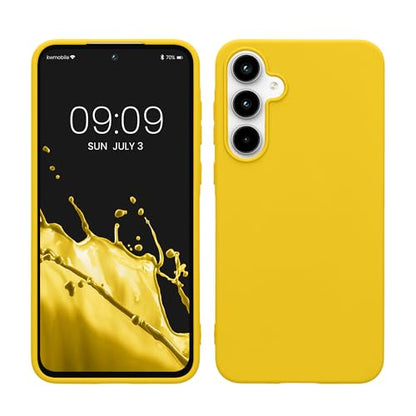 kwmobile Case Compatible with Samsung Galaxy A55 5G Case - Soft Slim Protective TPU Silicone Cover - Radiant Yellow - color: Radiant Yellow, size: Galaxy A55 5G