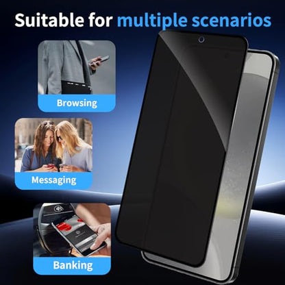 2 Pack Privacy Screen Protector for Samsung Galaxy S24 6.2'',Auto-Alignment - size: Galaxy S24