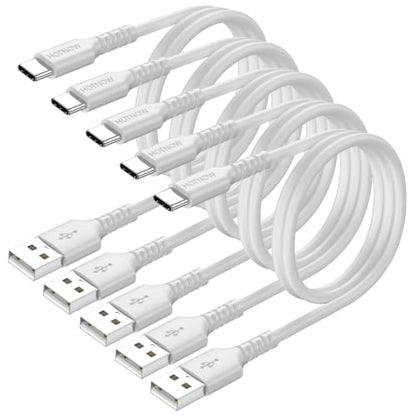 USB A to USB C Cable 3ft 5Pack, Fast Charging USB C Cable - color: White, size: 3FT