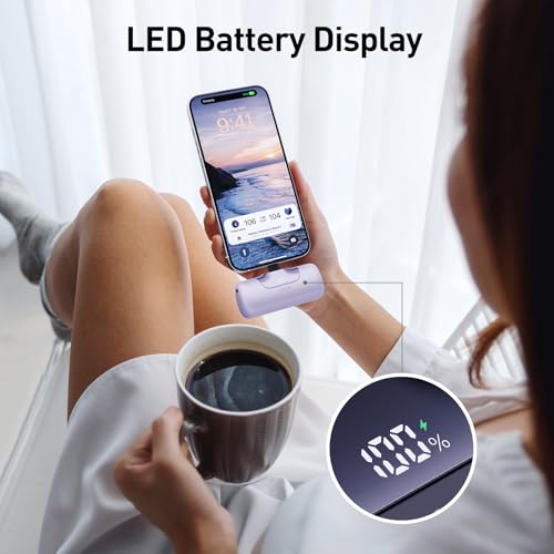 iWALK Portable Charger 5500mAh Next-Gen Small Power Bank 22.5W Fast Charging Battery USB-C Portable Phone Charger for iPhone 18/17/16/15 17 Plus 17 Pro Max iPad, Samsung Galaxy S25 S24 Android,Purple - color: Purple