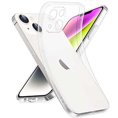 Supdeal Crystal Clear Case for iPhone 14 Plus, [Not Yellowing] [Camera Protection] [Military Grade Drop Tested] Transparent Shockproof Protective Soft Silicone Slim Cover, 6.7 inch, Transparent - color: Transparent, size: iPhone 14 Plus