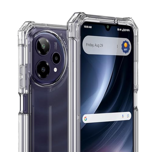 Ailiber for Cricket Icon Plus 2026 Case, AT&T Verge 2 Phone Case Slim-Clear | Screen Protector. Transparent Anti-Yellowing Soft Silicone, Thin Lifeproof Bumper Heavy Duty Full Body Hard Protective Cover - color: Clear