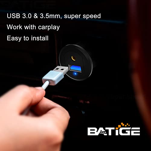 Alloy USB 3.0 & DC3.5 Male to Female Car Mount Flush Cable 3ft - style: USB3.0 & DC3.5 3ft