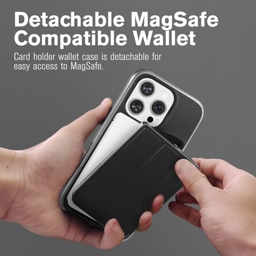 VENA vCommuteX for iPhone 16 Pro Wallet Case, Black - color: MagSafe Compatible - Black, size: iPhone 16 Pro