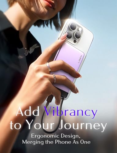 LISEN CCC Certified [Metal Alloy] 0.5" Ultra Slim 10000mAh Power Bank 3C, TSA Approved Airplane Travel Essentials, Portable Charger USB C Fast Charging for iPhone 17 16 15 Pro Samsung Galaxy,Purple - color: Purple