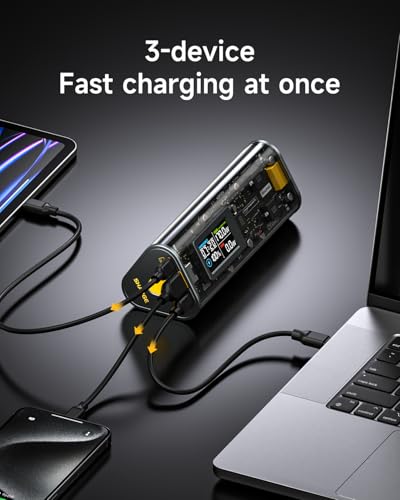 SHARGEEK 170 Power Bank, 140W Portable Charger 24000mAh/86.4Wh - color: Dark gray
