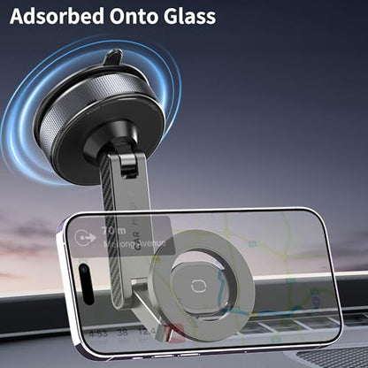 Phone Holder for Your Car Vacuum Magnetic Car Phone Holder for Magsafe 360° Adjustable Car Phone Mount Cell Phone Holders for Your Car for iPhone 17 16 15 14 13 12 Pro Max Plus Air