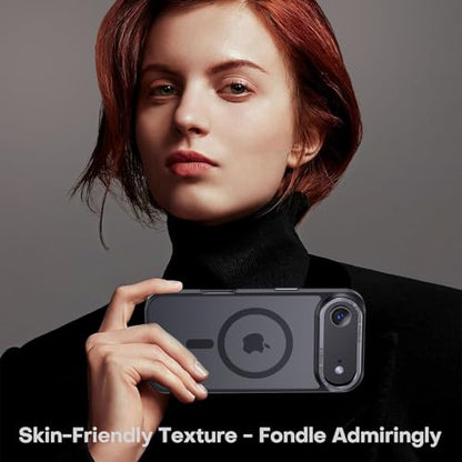 Newfuture Magnetic for iPhone Air Case Matte Shockproof, Black | Military Drop Protection, Slim Matte Anti-Fingerprint, Compatible with Magsafe, Camera Guard, Translucent Protective Cover - color: Black, size: iPhone Air 6.5 inch