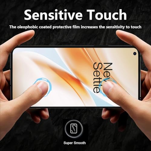 3 Pack for OnePlus 8 Pro Screen Protector Flexible TPU Film Not Tempered Glass with Easy Installation Tool, Anti Scratch HD Clear Screen Protector for OnePlus 8 Pro
