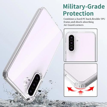 for Samsung Galaxy A56 5G Case Crystal Clear Slim Hard Case Hybrid Shockproof Bumper with Tempered Glass Screen Protector Full Body Anti-Yellow Anti-Scratch Phone Protective Cover - color: Galaxy A56 5G