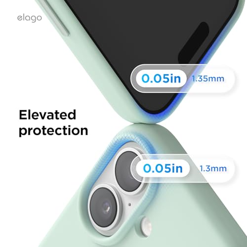 elago Premium Magnetic Silicone Case for iPhone 17 Mint | Compatible with MagSafe, Liquid Silicone Material, Protection, Shockproof, Slim Phone (Mint) - color: Mint, size: iPhone 17