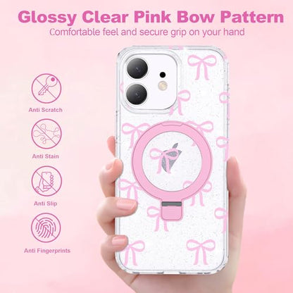 Butterfly Pattern Case for iPhone 12/12 Pro with Stand 6.1",C-Pink - color: C-Pink, size: Iphone 12/12 Pro
