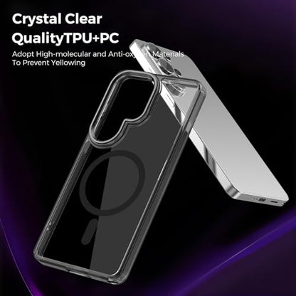 Lunivop for Samsung Galaxy s26 Ultra Case Hard [Compatible with Magsafe Wireless Charging] Yellowing Resistant Magnetic Cover Clear para S 26 Ultra 6.9 '' 5G 2026 Rugged Best Phone Cases Black - color: Black, size: Compatible with Samsung Galaxy S26 Ultra
