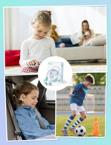 iClever OWS01 Kids Bluetooth Headphones, Air Conduction Open Ear Headphones - color: A-Purple