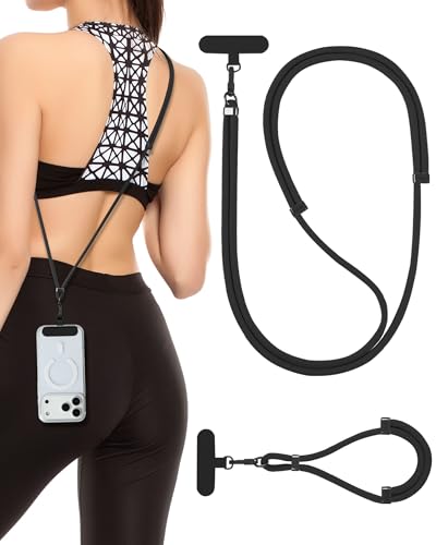 VVAAGG Cell Phone Lanyard for iPhone - Crossbody Phone Strap Black - color: Black