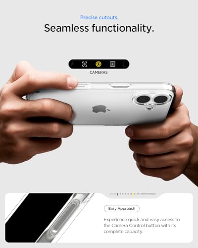 Spigen for iPhone 17 Case, Ultra Hybrid [TPU Covered Camera Control] [Anti-Yellowing] [No Magnet Ring] - Crystal Clear - color: Crystal Clear, size: iPhone 17