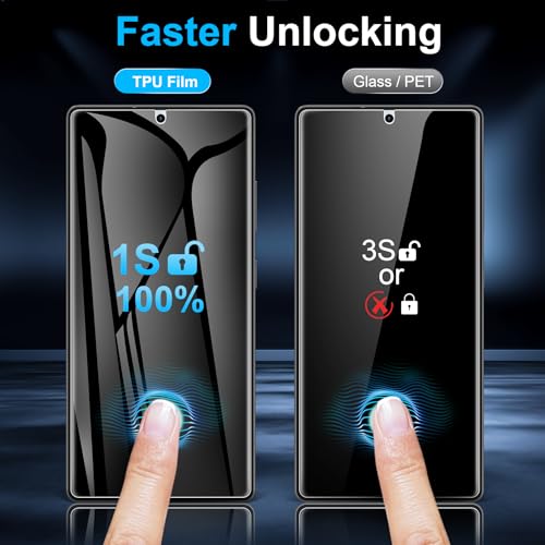 LYWHL 2 Pack for Samsung Galaxy S25 Ultra Privacy Screen Protector [Like Original Fingerprint Unlock], Anti-Spy Private S25 Ultra Film [Not Glass], Case Friendly, Scratch-Resistant, Sensitive Touch - size: Samsung Galaxy S25 Ultra