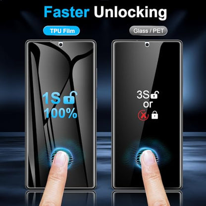 LYWHL 2 Pack for Samsung Galaxy S25 Ultra Privacy Screen Protector [Like Original Fingerprint Unlock], Anti-Spy Private S25 Ultra Film [Not Glass], Case Friendly, Scratch-Resistant, Sensitive Touch - size: Samsung Galaxy S25 Ultra
