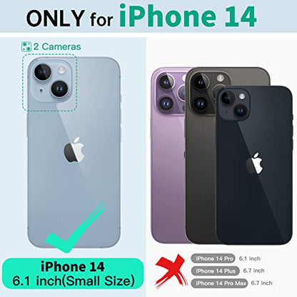 Beeasy for iPhone 14 Waterproof Case Compatible with Magsafe IP68 Underwater Military Grade, Phone Case with Shockproof, Dustproof, Rugged 360 Full Body Protection Cover with Built-in Screen Protector - size: iPhone 14 (6.1")