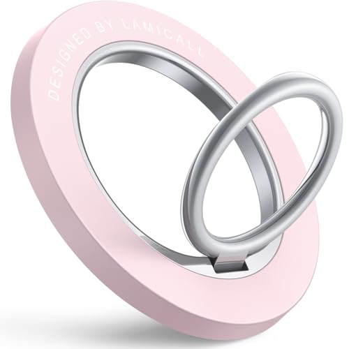 Lamicall Magnetic Phone Grip for MagSafe Accessories, Strong Magnet Ring - color: Pastel Pink