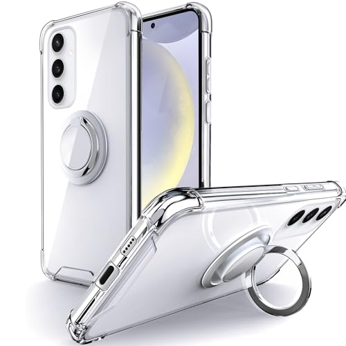 Silverback for Samsung Galaxy S24 Case Clear with Ring Kickstand, Protective Soft TPU Shock -Absorbing Bumper Shockproof Phone Case for Galaxy S24 - Clear - color: Clear, size: Galaxy S24