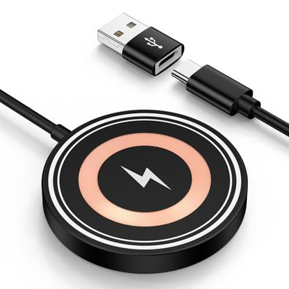 15W Magnetic Wireless Charger for Samsung S26 Ultra S26+ Android Wireless Charger Fast Charging Pad for Galaxy S25 FE Ultra S24 S23 S22 S21 Z Fold 7, iPhone 17 16 15 14 13, USB-C/A for MagSafe Charger - color: Black