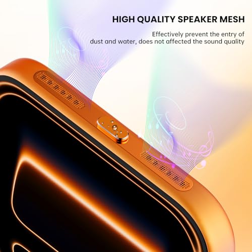 5PCS USB C Port Dust Plug & Speaker Dust Cover for iPhone 17 Pro Max - color: Orange