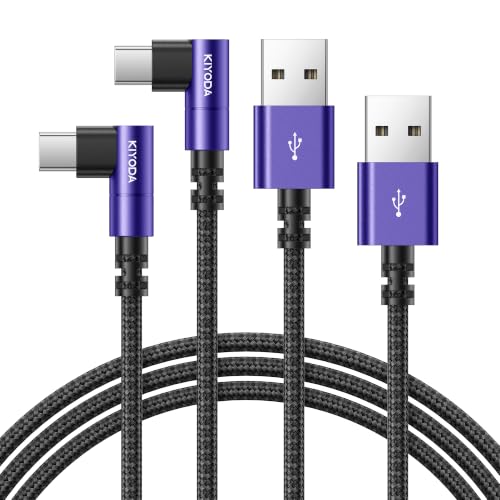 90 Degree USB to USB C Cable [2Pack 6FT] 3A Fast Charging USBC Cable-Purple - color: Purple, size: 6FT, style: USB A to USB C
