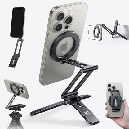 Lamicall for MagSafe Tripod Stand Ultra-Compact with 1/4" Screw, Arca, Hook - color: Black