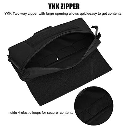 PETAC GEAR Tactical Mini Drop Pouch Fanny Pack Tool Pouch for Tactial Vest Chest Rig - color: Black