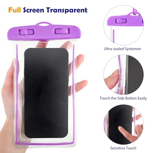 Flutesan 40 Pack Universal Clear Waterproof Phone Pouch, Multicolor - color: Multicolor