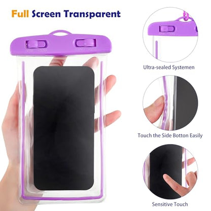 Flutesan 40 Pack Universal Clear Waterproof Phone Pouch, Multicolor - color: Multicolor