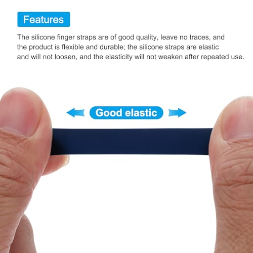 MECCANIXITY Phone Grip Strap Wrist Strap Silicone Cord Midnight Blue 2Pcs - color: Midnight Blue