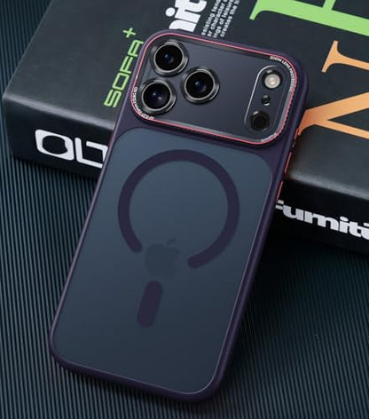 Magnetic for iPhone 17 Pro Max Case with Integrated Camera Protection, [Seamless Work with Magsafe] [Military Grade Shockproof] [Covered Camera Control Button] for iPhone 17 Pro Max 6.9'', Deep Purple - color: Deep Purple