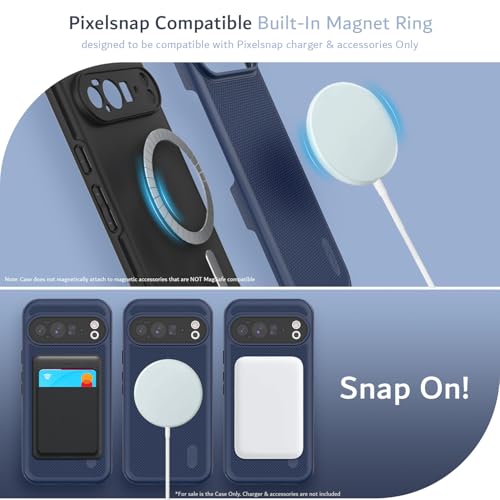 TUDIA MergeGrip [Compatible with Magsafe & Pixelsnap] for Google Pixel 10 Pro XL Case 2025, [Military Grade] Dual-Layer Shockproof Slim Non-Slip Heavy Duty Protective Phone Cases – Indigo Blue - color: Indigo Blue, size: Pixelsnap 10 Pro XL