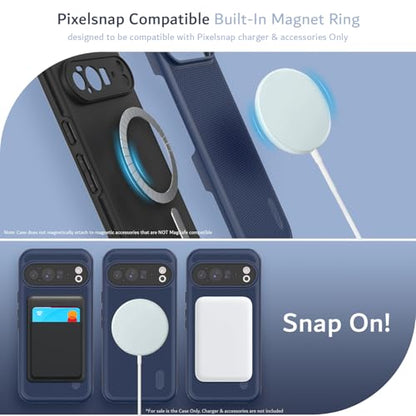TUDIA MergeGrip [Compatible with Magsafe & Pixelsnap] for Google Pixel 10 Pro XL Case 2025, [Military Grade] Dual-Layer Shockproof Slim Non-Slip Heavy Duty Protective Phone Cases – Indigo Blue - color: Indigo Blue, size: Pixelsnap 10 Pro XL
