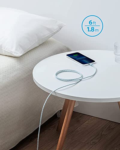 Anker USB A to Lightning Cable, MFi-Certified (1-Pack, 6 ft, Blue) - color: Blue, size: 6 feet